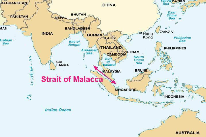 The importance of the Strait of Malacca for Chinese Trade